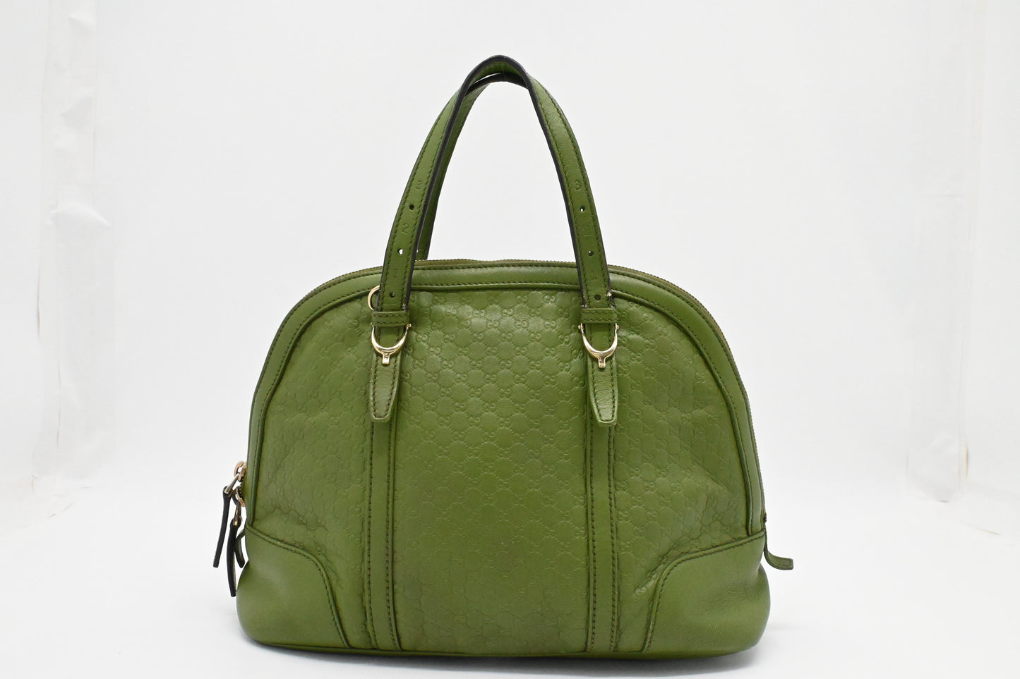 Gucci Dome Micro Guccissima Leather Green Shoulder Bag