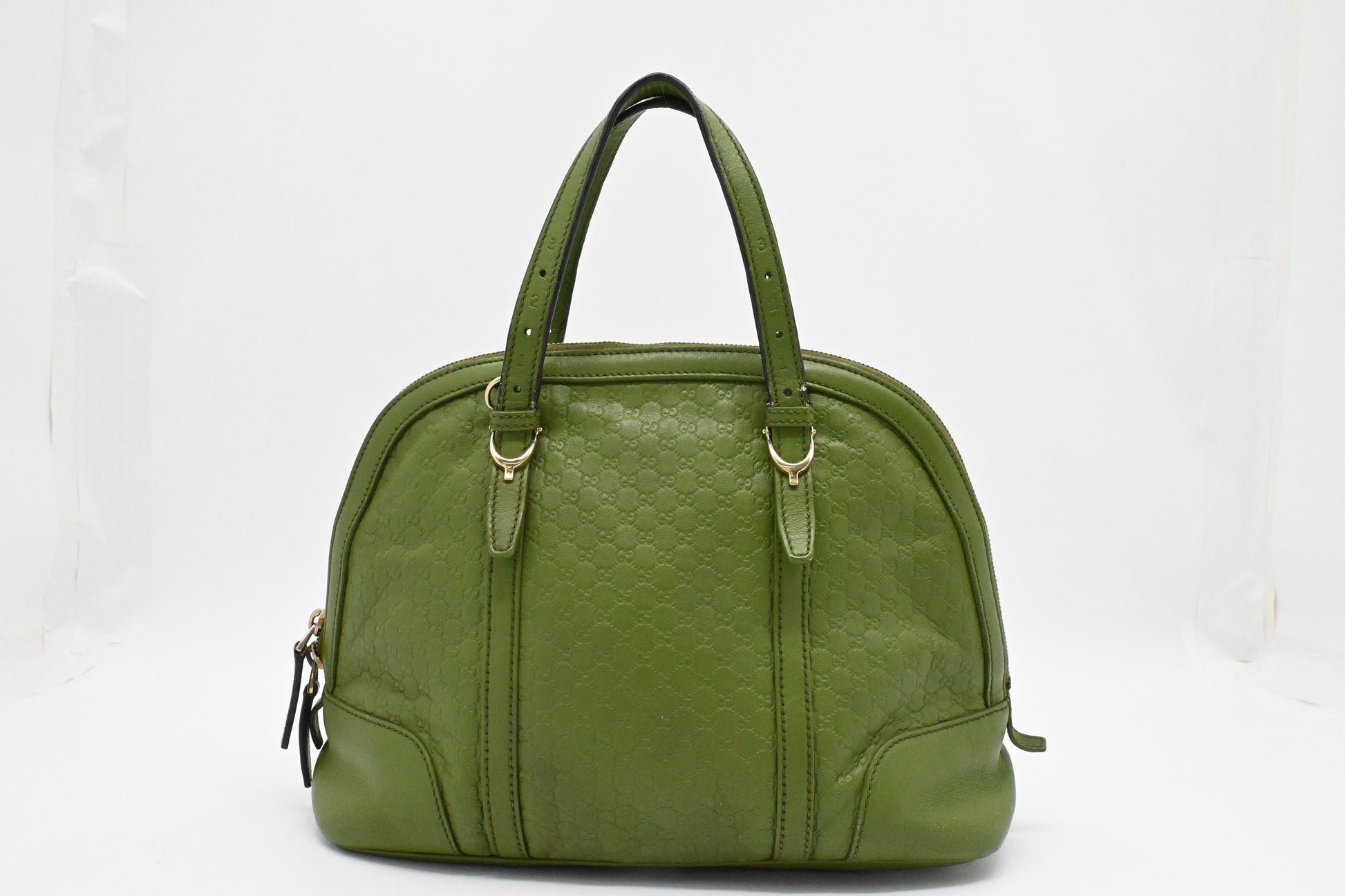 Gucci Dome Micro Guccissima Leather Green Shoulder Bag