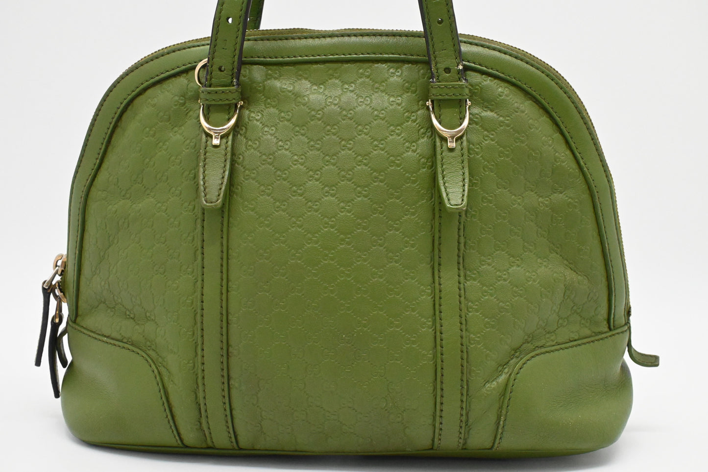 Gucci Dome Micro Guccissima Leather Green Shoulder Bag