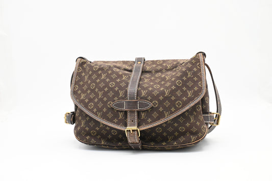 Louis Vuitton Saumur 30 Fusain Minilin Canvas Mini Bag