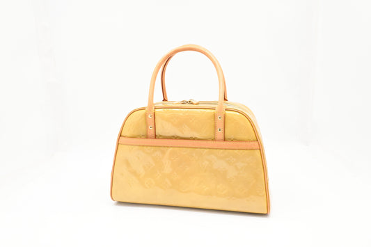 Louis Vuitton Thompkins Square Yellow Leather Vernis Handbag