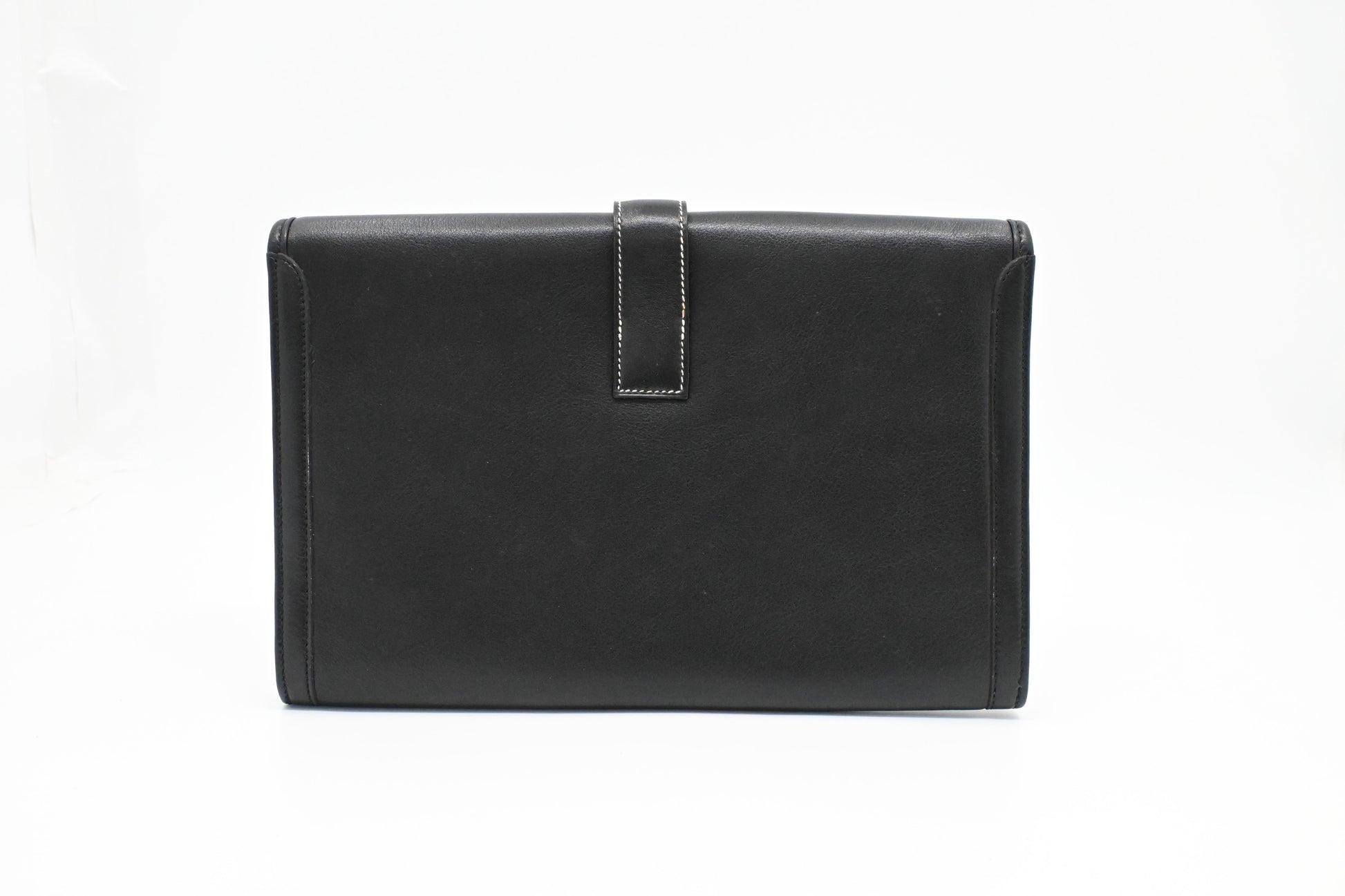 Hermes Jige Elan Pm In Handbag Leather Black Travel Bag