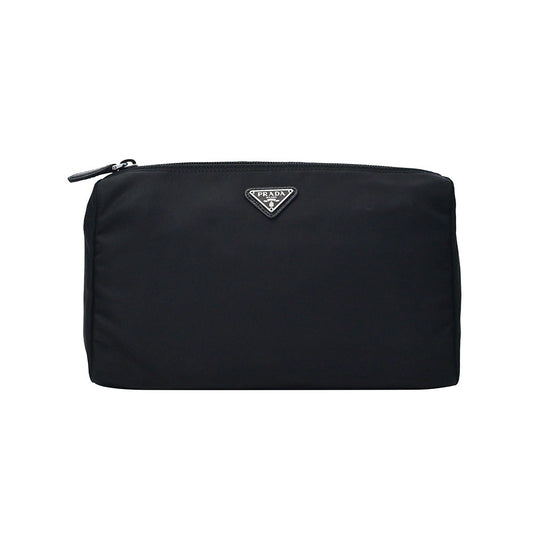 Prada Handbag Nero Tessuto Cosmetic Pouch Large