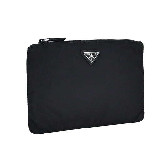 Prada Handbag Nero Tessuto Flat Pouch Shoes