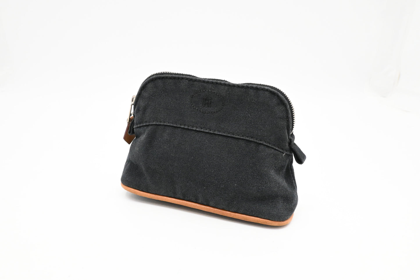 Hermes Bolide Pouch In Handbag Canvas Black Travel Bag Canvas Handbag