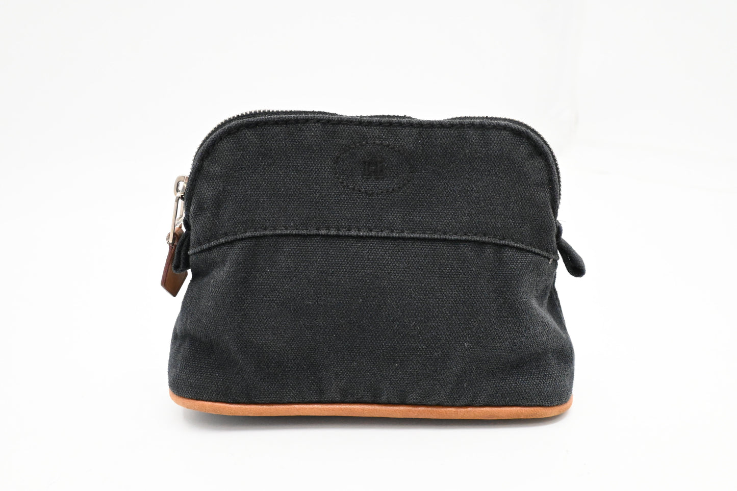 Hermes Bolide Pouch In Handbag Canvas Black Travel Bag Canvas Handbag