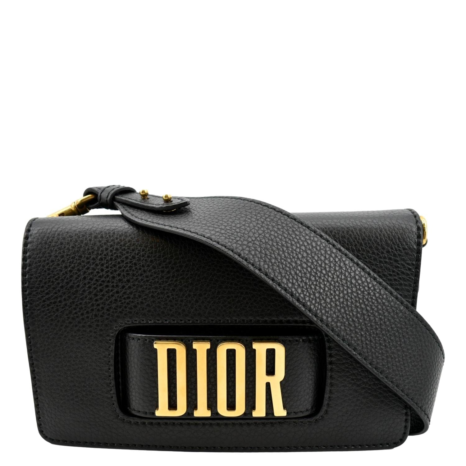 Dior Dio(R)Evolution Grained Calfskin Shoulder Bag Black Flap