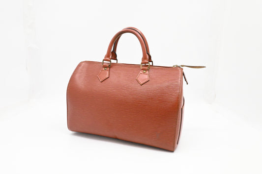 Louis Vuitton Speedy 30 Kenyan Fauve Leather Epi Handbag