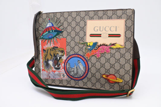 Gucci GG Supreme Patchwork Canvas Shoulder Bag
