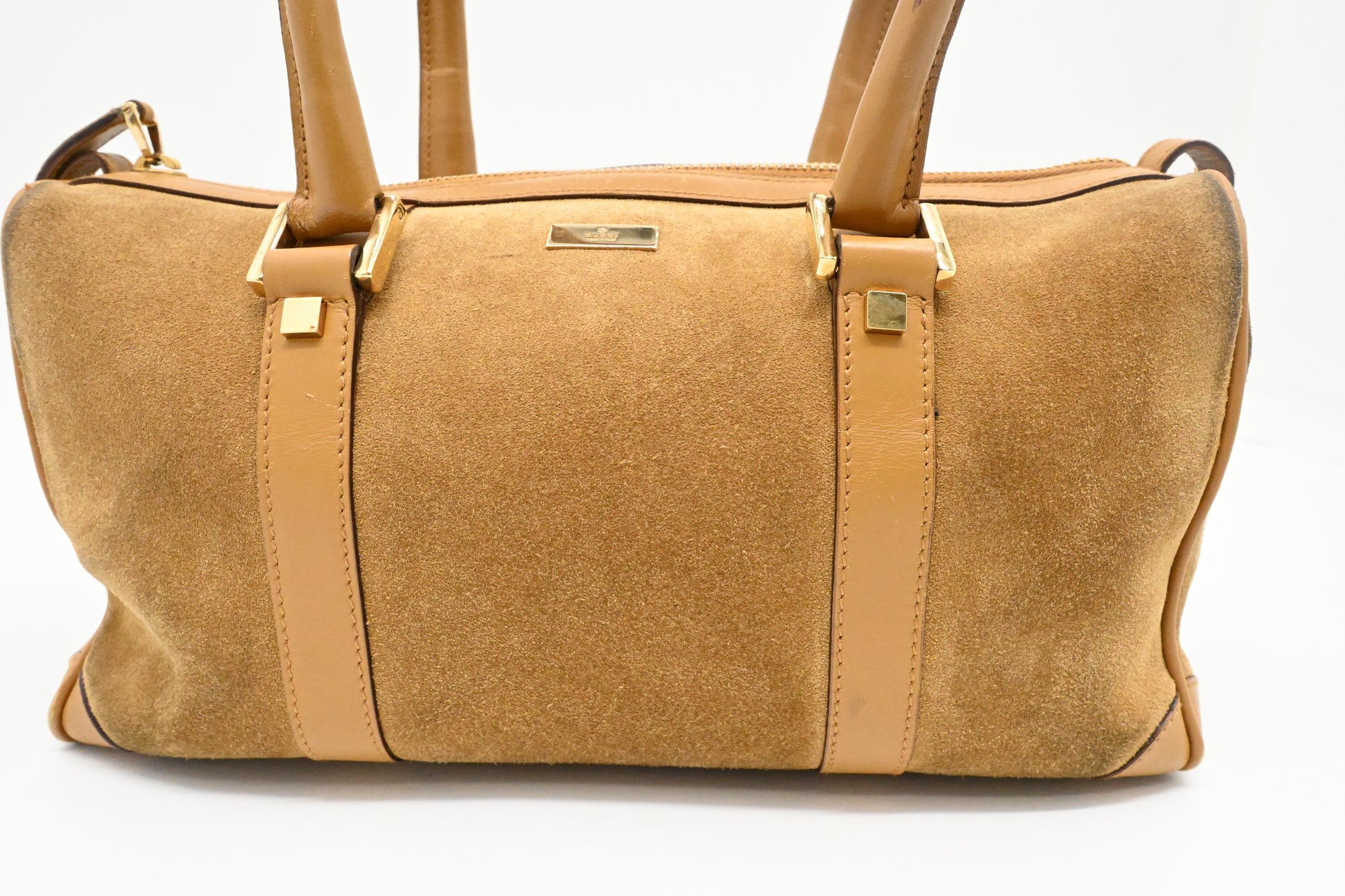 Gucci Boston Suede Brown Small Handbag