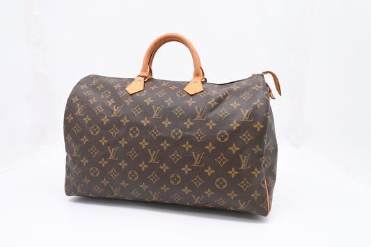 Louis Vuitton Speedy 40 Monogram Canvas Handbag Canvas 1