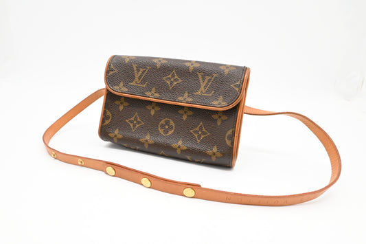 Louis Vuitton Pochette Florentine Monogram Canvas Clutch Bag