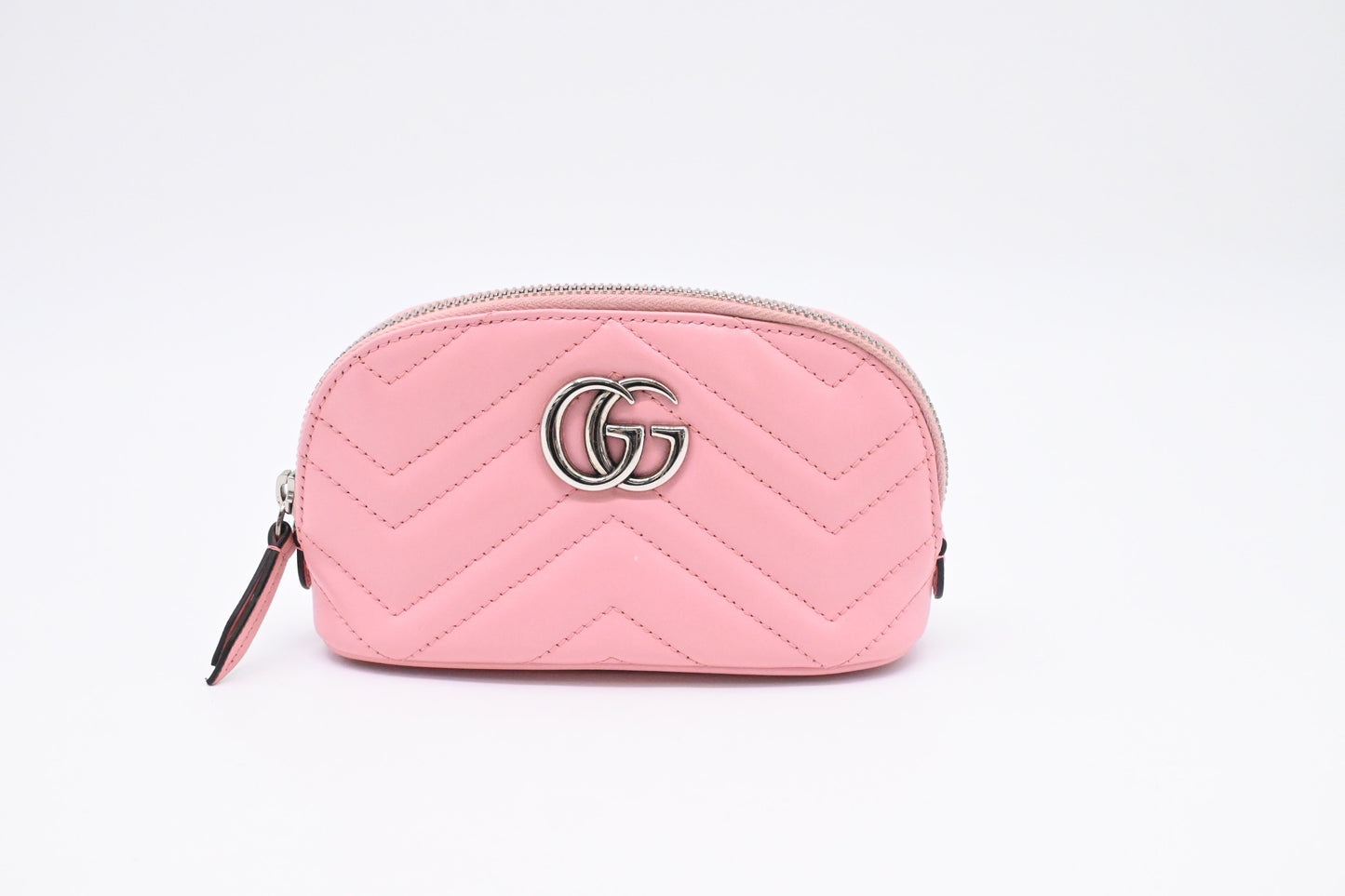 Gucci GG Marmont Pouch Leather Pink Handbag