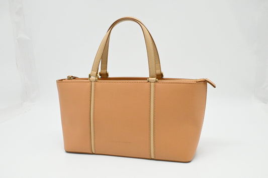 Burberry Handbag In Leather Beige Travel Bag