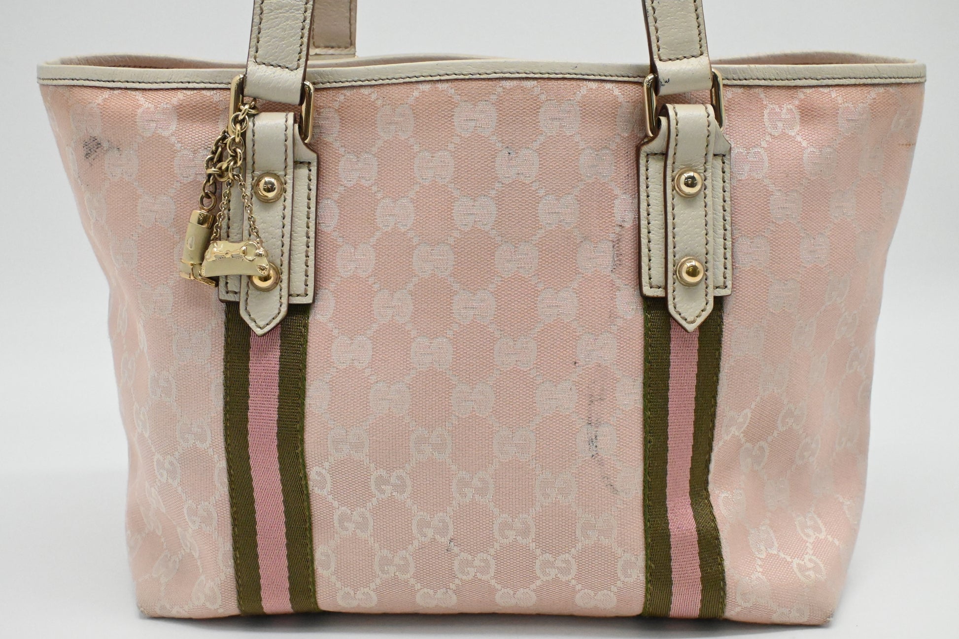 Gucci GG Canvas Pink Tote Bag Canvas 1