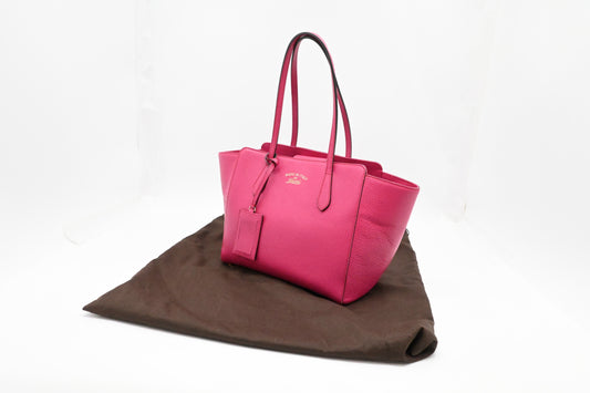 Gucci Pink Leather Tote Bag