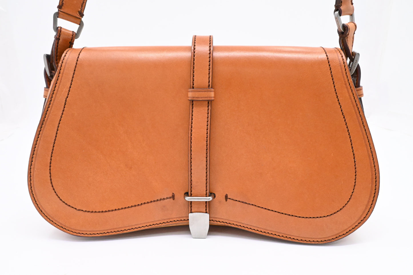 Prada Shoulder Bag In Leather Brown