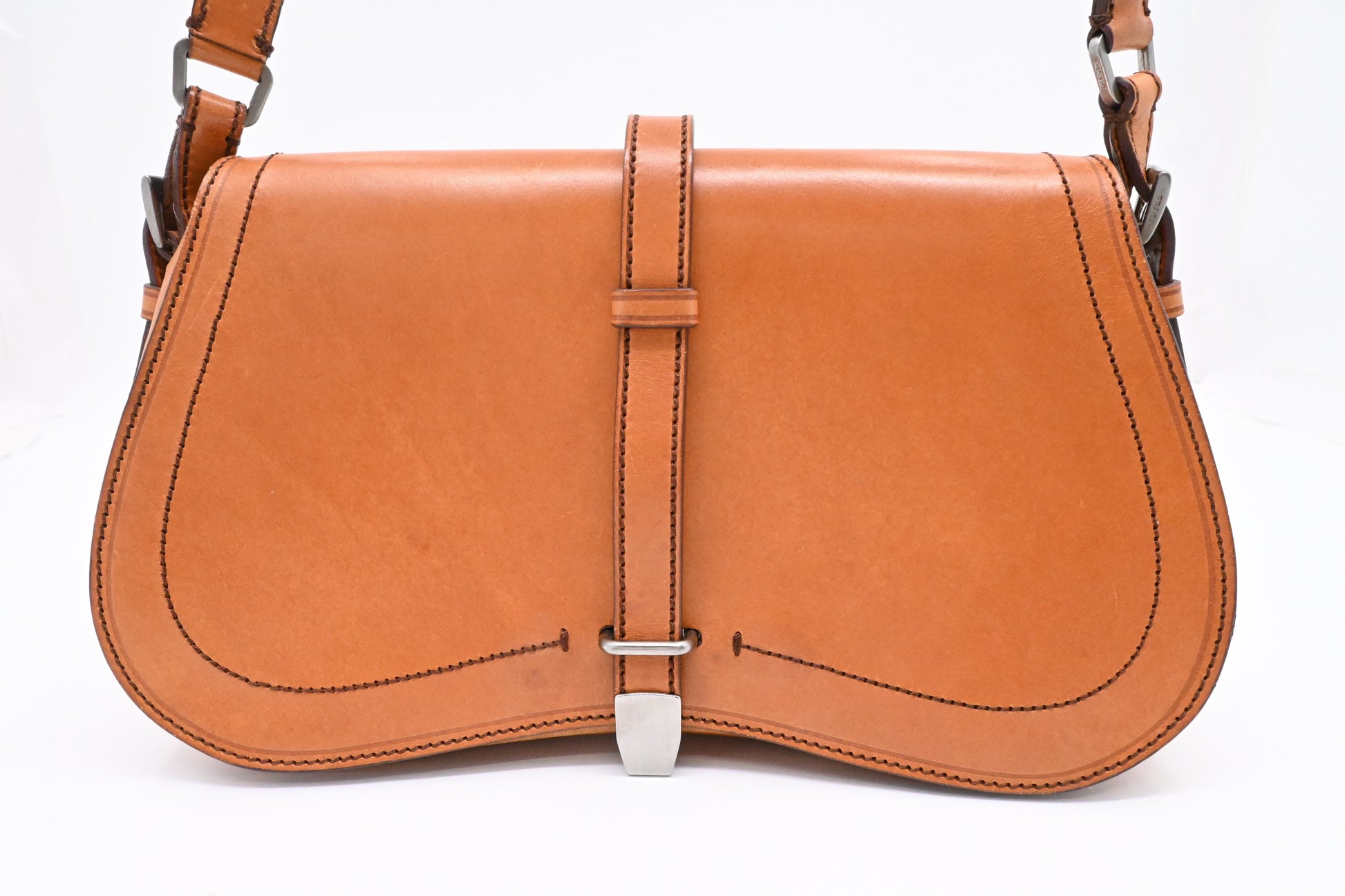 Prada Shoulder Bag In Leather Brown