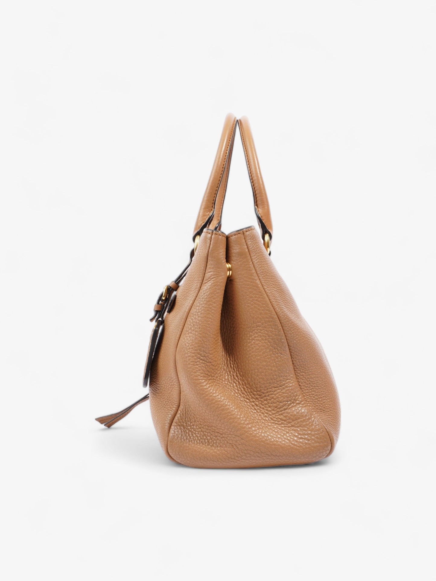 Prada Phoenix Tote Leather Vitello Tan Shoulder Bag