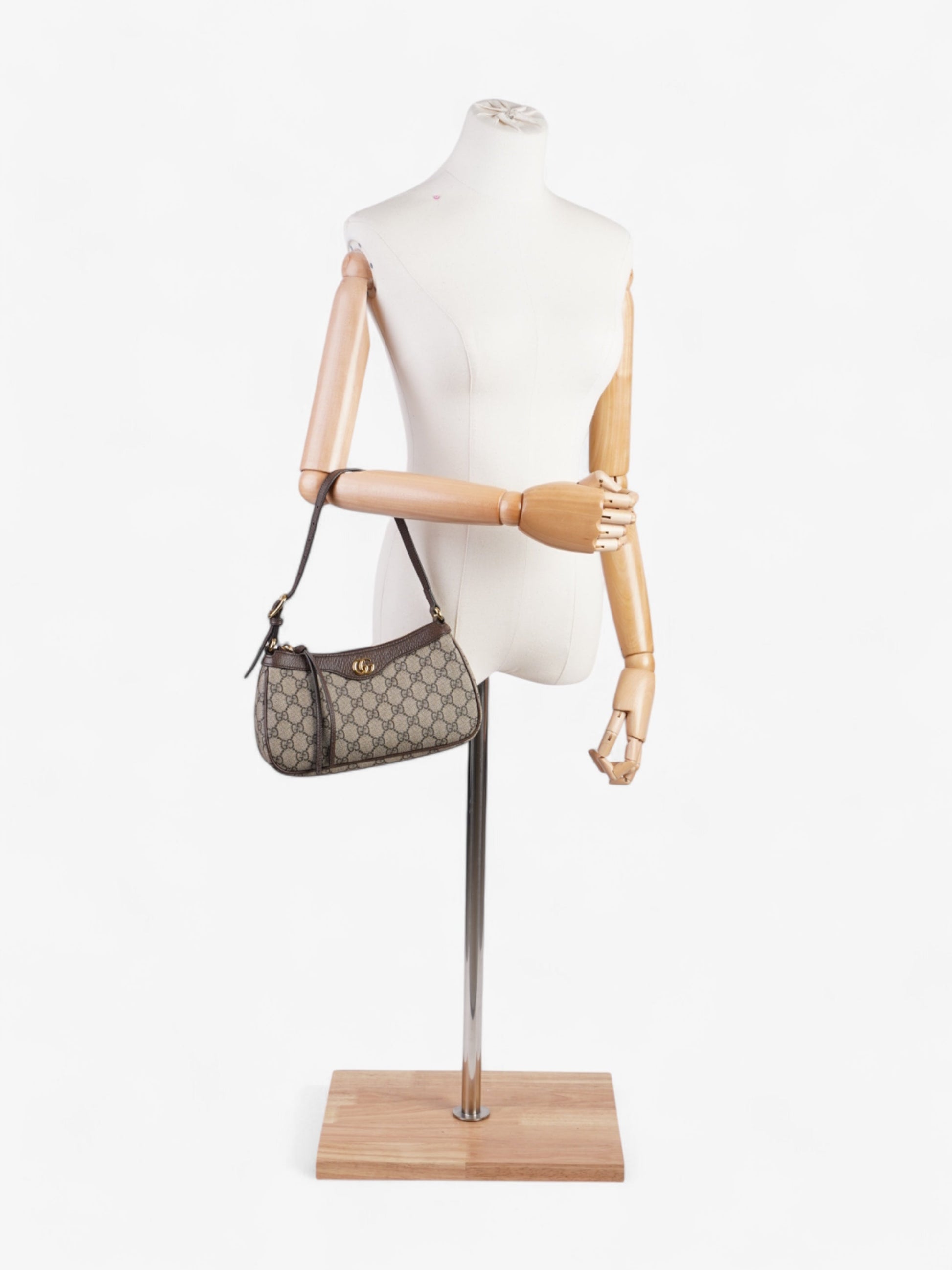 Gucci Ophidia Supreme Shoulder Bag Canvas Brown Canvas Small
