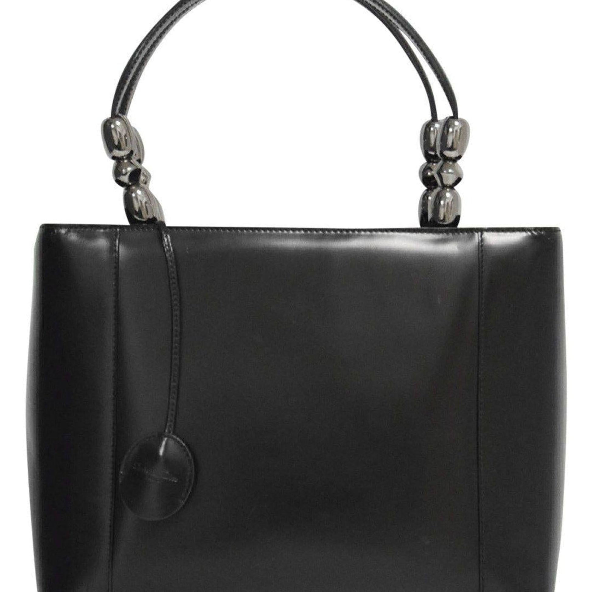 Dior Chrome Beaded Malice Tote Handbag Black Tote Bag