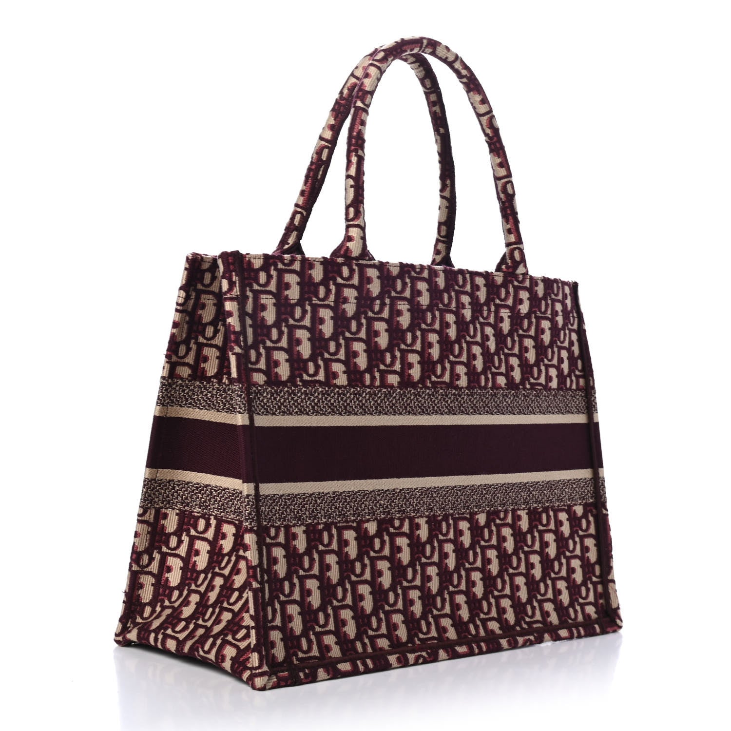 Dior Book Tote Burgundy Handbag Tote Bag