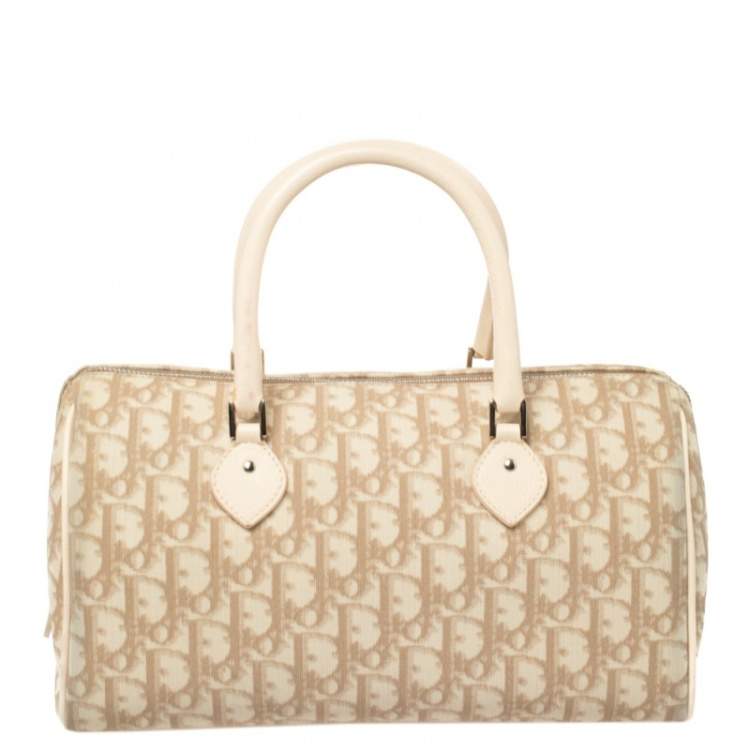 Dior Floral Embroidered Boston Bag Travel Bag