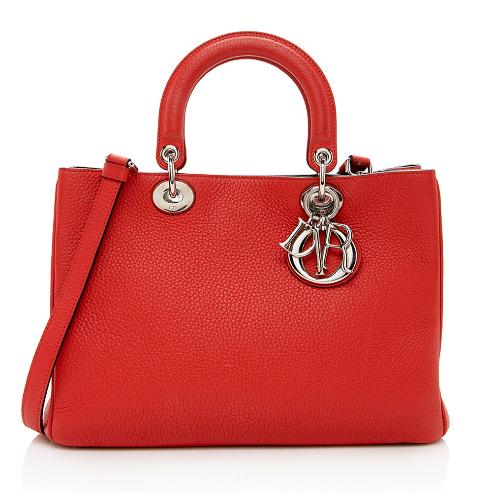 Dior Bullcalf issimo Tote Shf Leather Medium Tote Bag