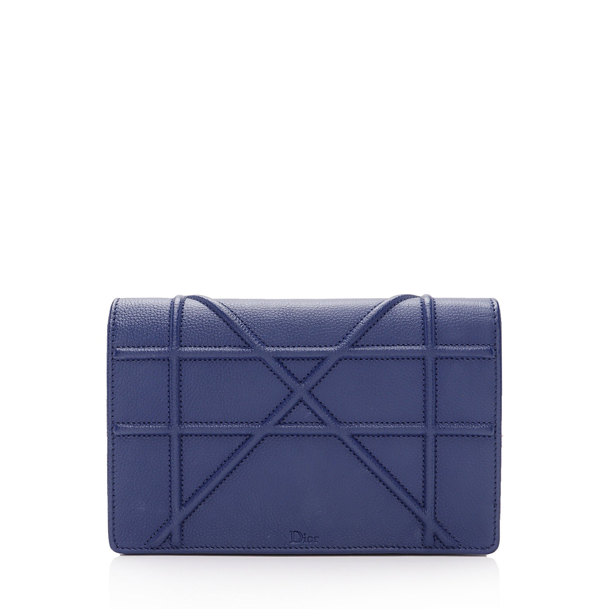 Dior Calfskin ama Wallet On Bag Chain Crossbody Bag