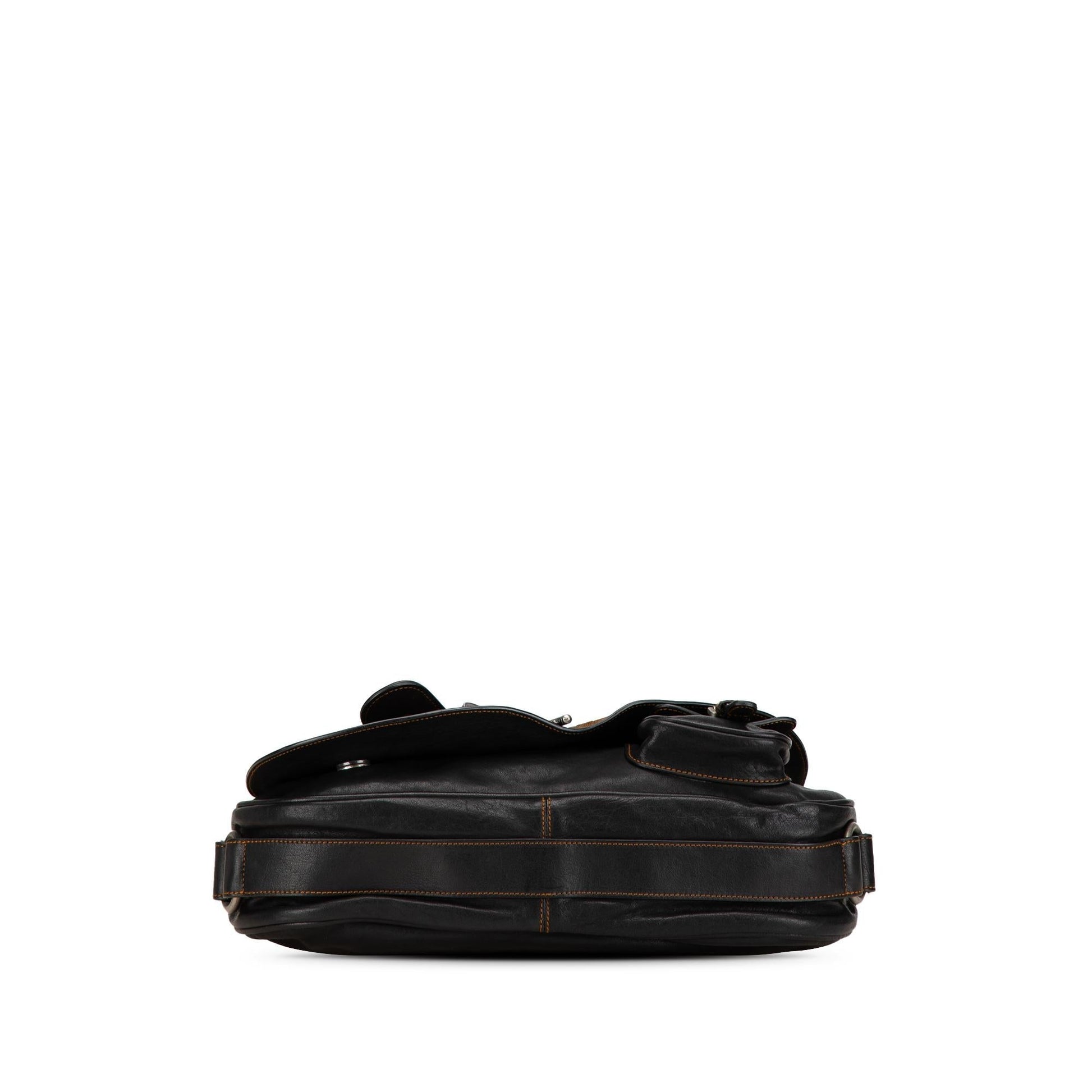 Dior Calfskin Gaucho Double Saddle Shoulder Bag Shg