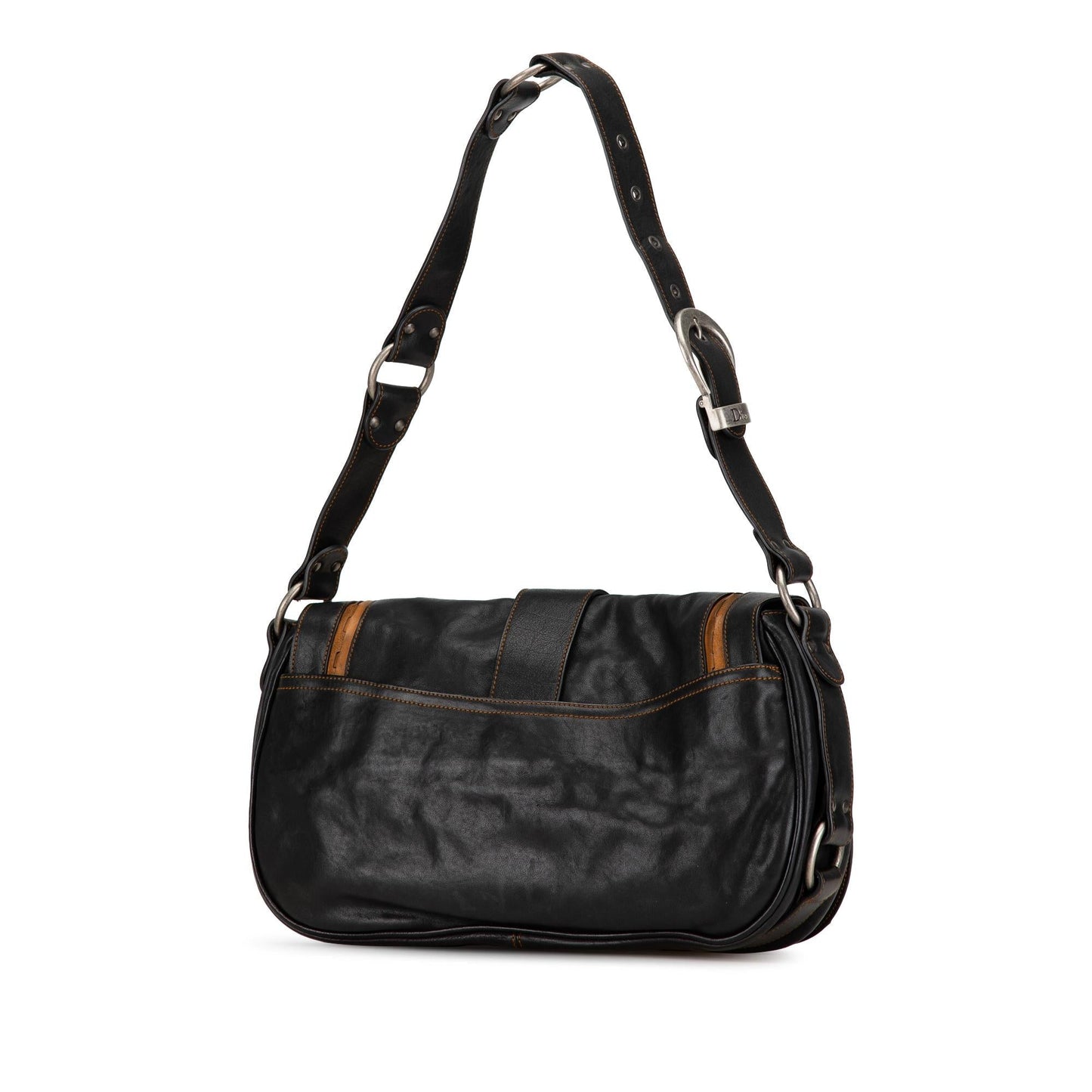 Dior Calfskin Gaucho Double Saddle Shoulder Bag Shg