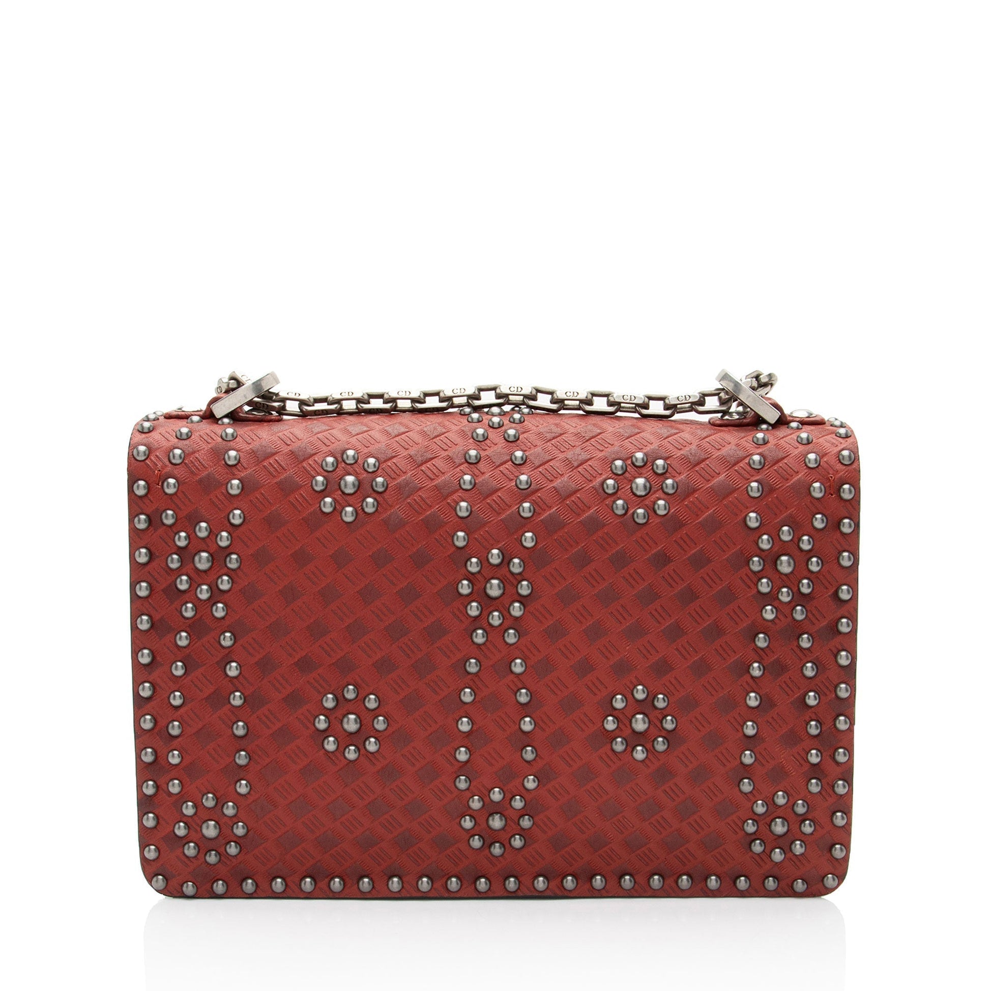 Dior Calfskin Studded Dio Evolution A Bag Flap Shoulder Bag