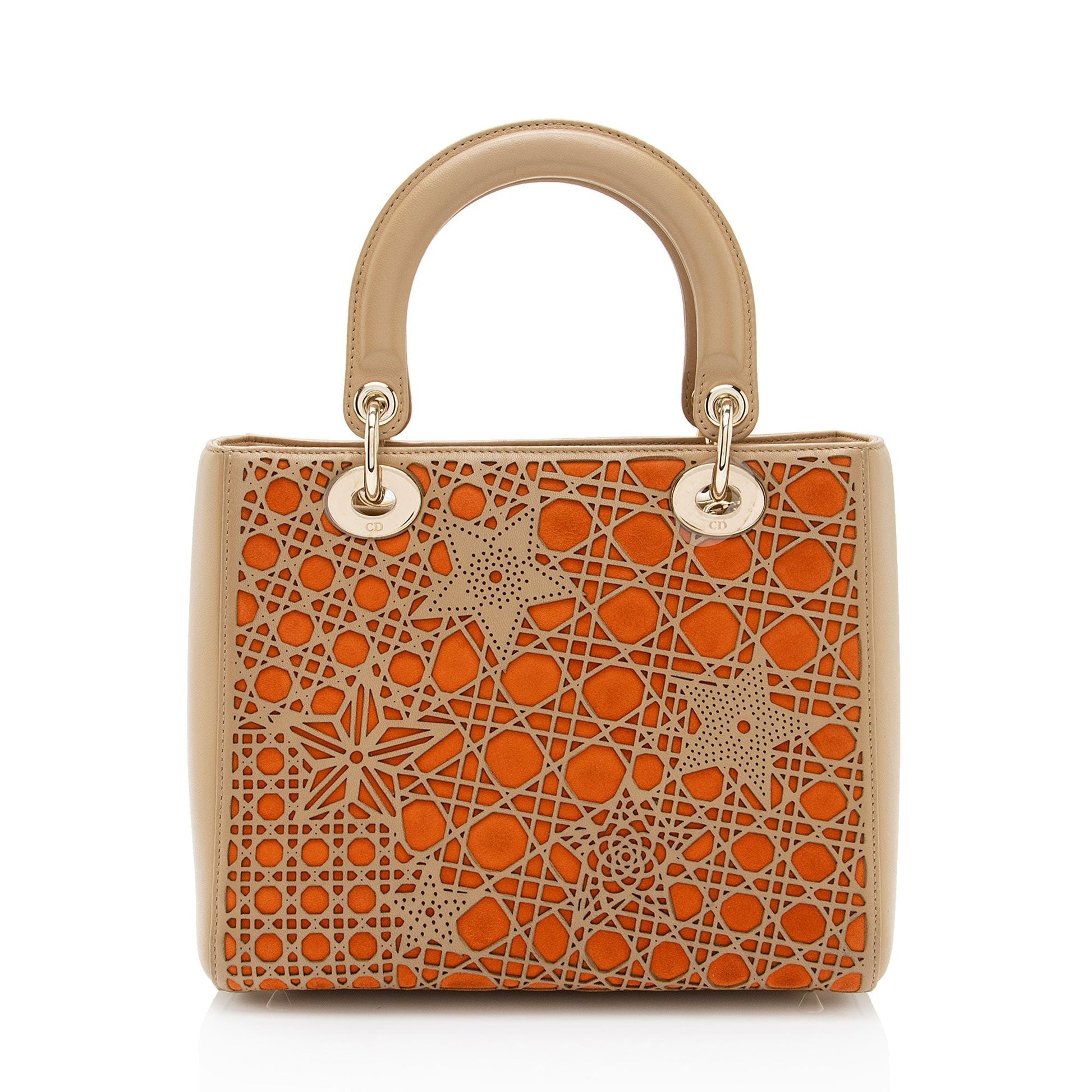 Dior Calfskin Cutout Stars Lady Tote Shf 8Cybcw Suede Medium Tote Bag