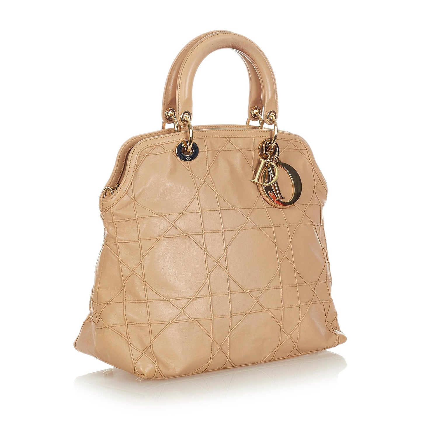Dior Cannage Granville Handbag Shg Leather Satchel Bag