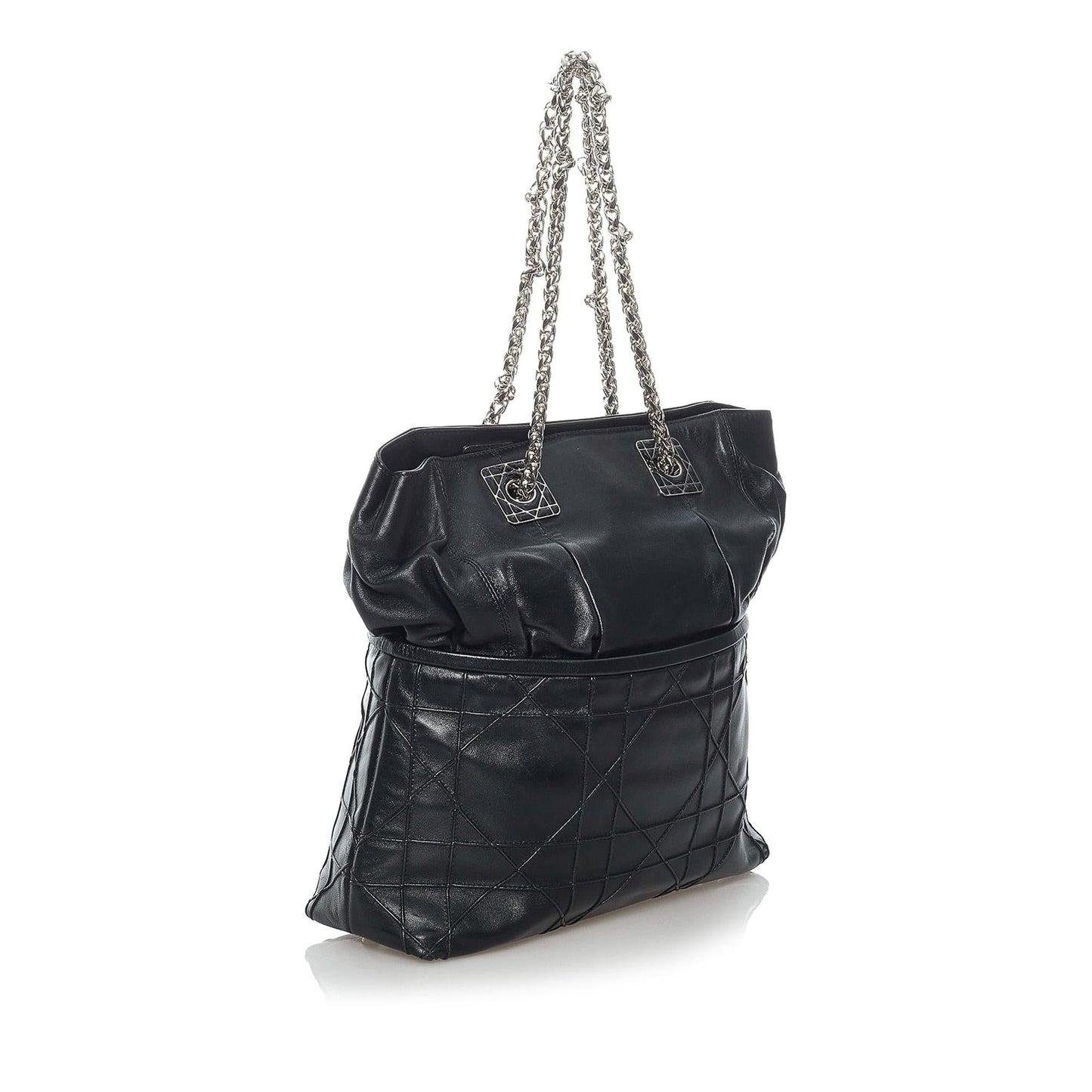 Dior Cannage Granville Tote Bag Shg Leather