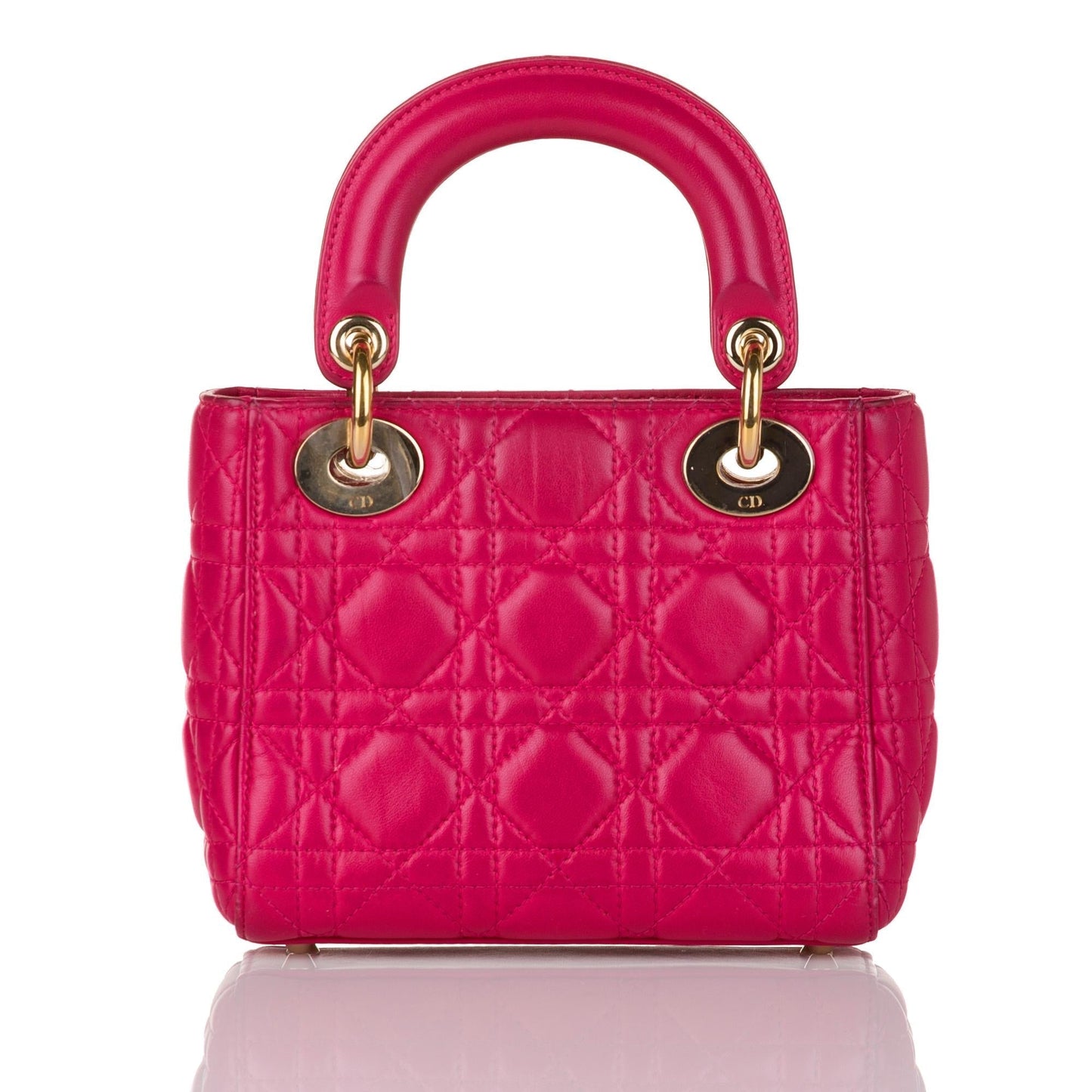 Dior Cannage Lady Satchel Shg Leather Lambskin Satchel Bag Satchel Shg 32440