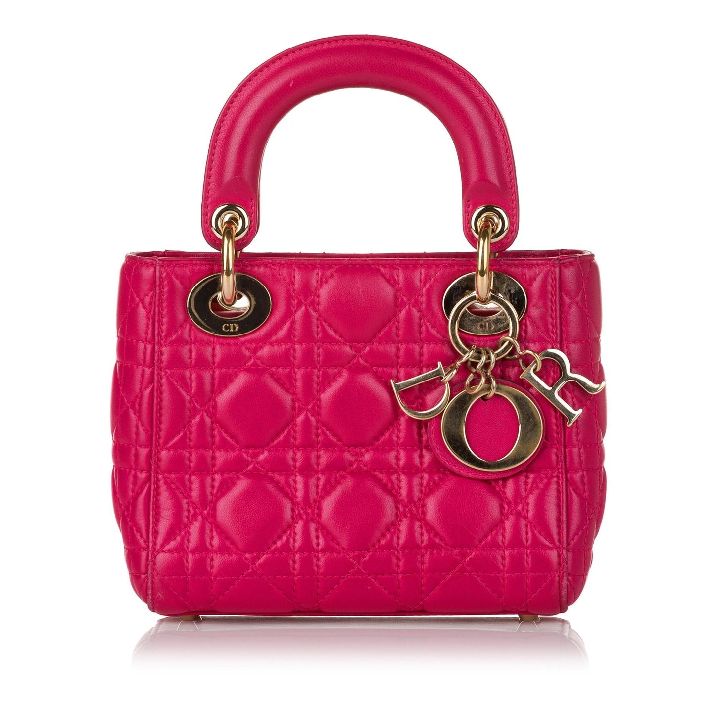 Dior Cannage Lady Satchel Shg Leather Lambskin Satchel Bag Satchel Shg 32440