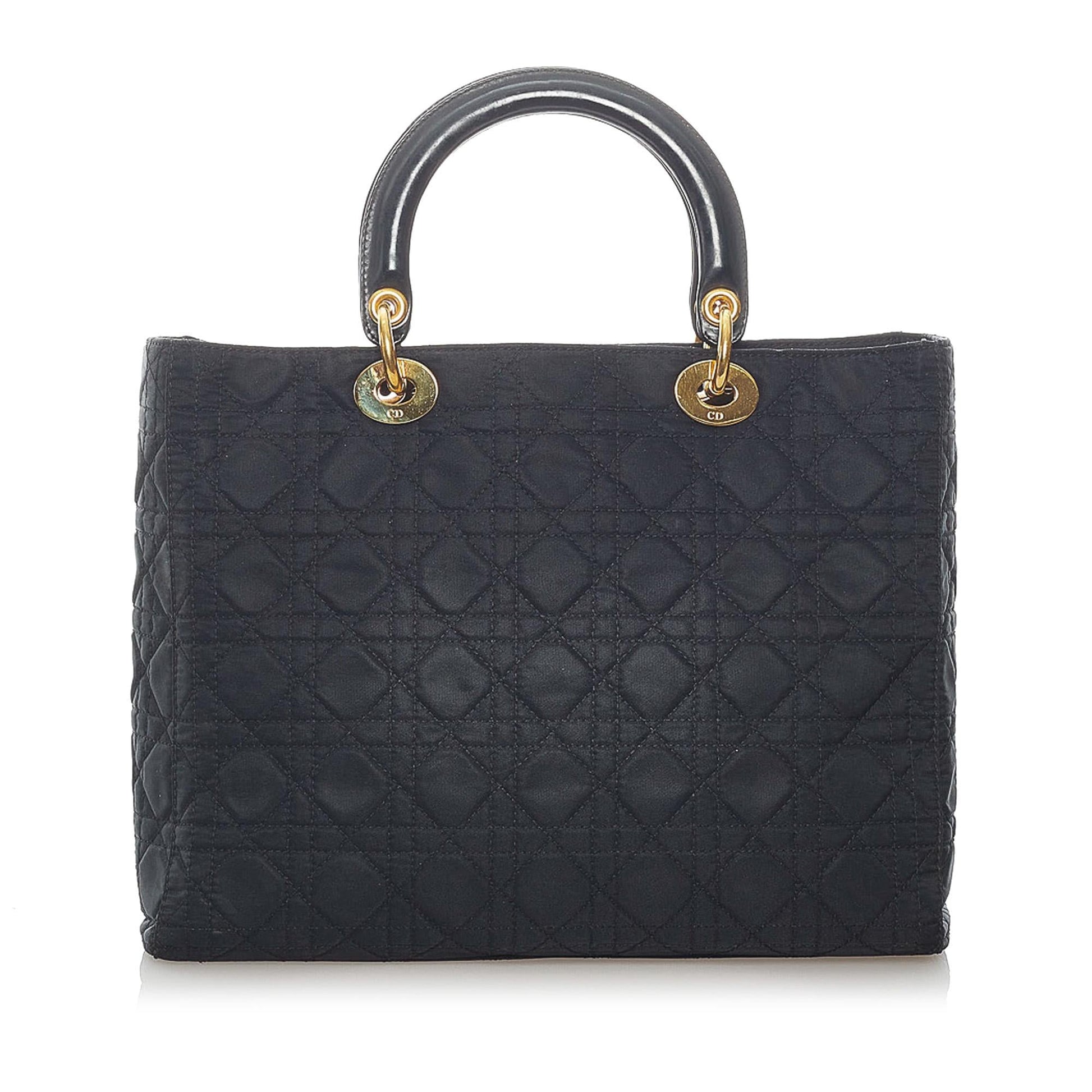 Dior Cannage Lady Satchel Shg Nylon Satchel Bag