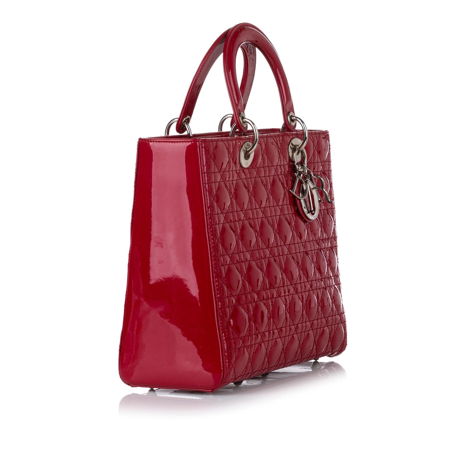Dior Cannage Lady Satchel Shg Leather Patent Satchel Bag Satchel Shg 30092