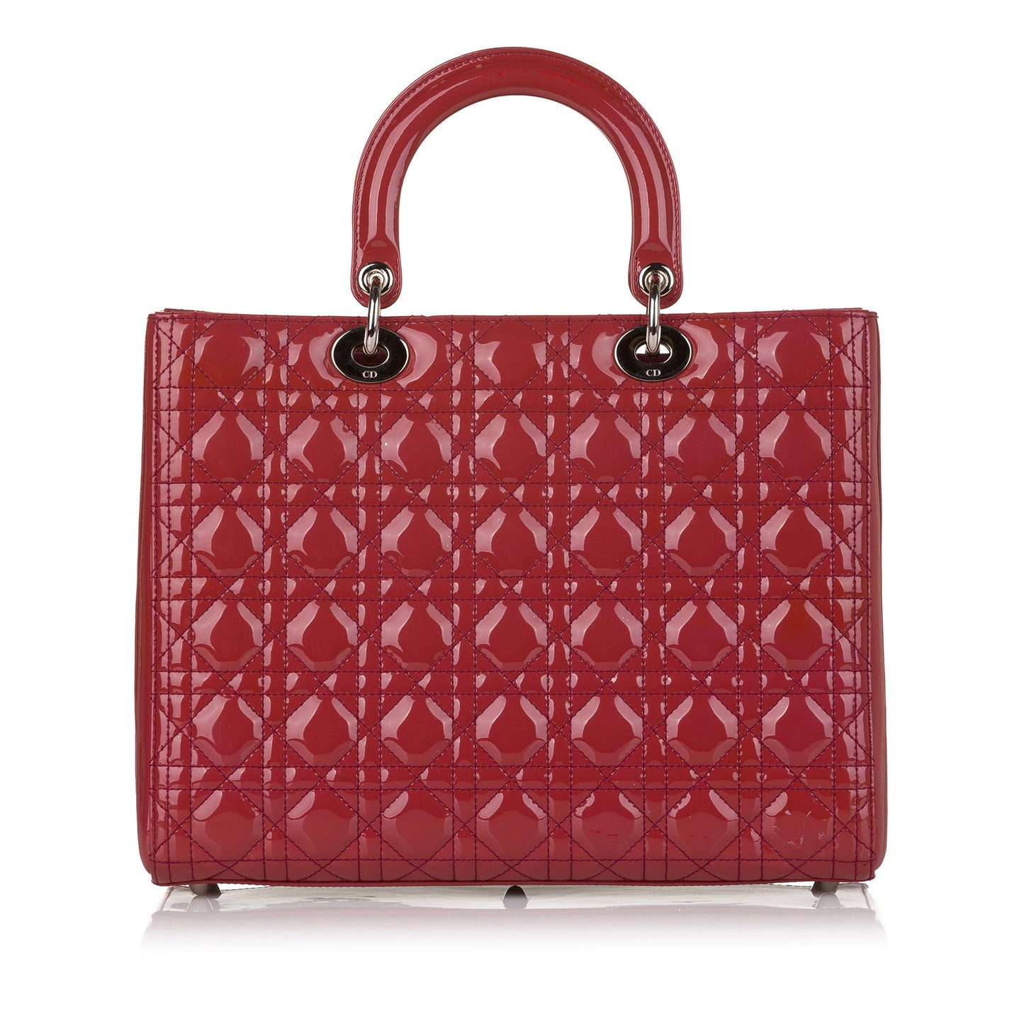 Dior Cannage Lady Satchel Shg Leather Patent Satchel Bag Satchel Shg 34555