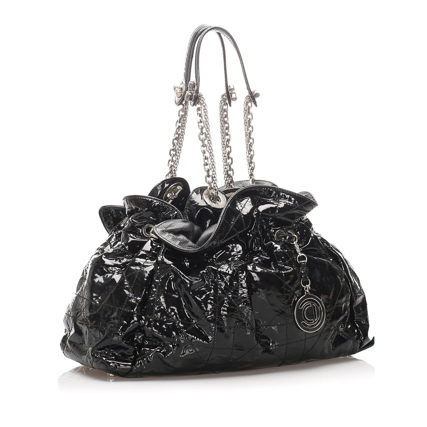 Dior Cannage Le Trente Shoulder Bag Shg Leather Patent