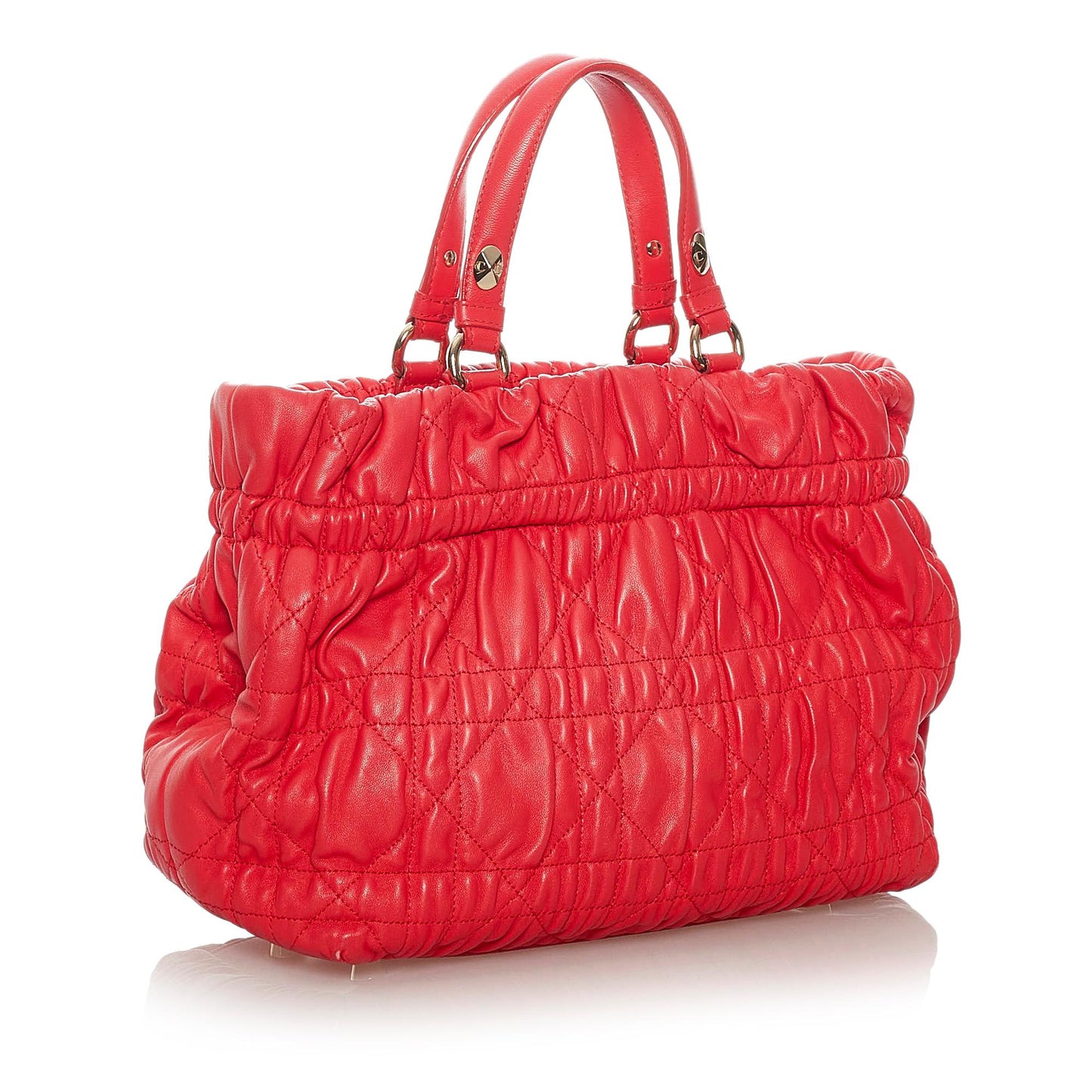 Dior Cannage Satchel Shg Leather Satchel Bag