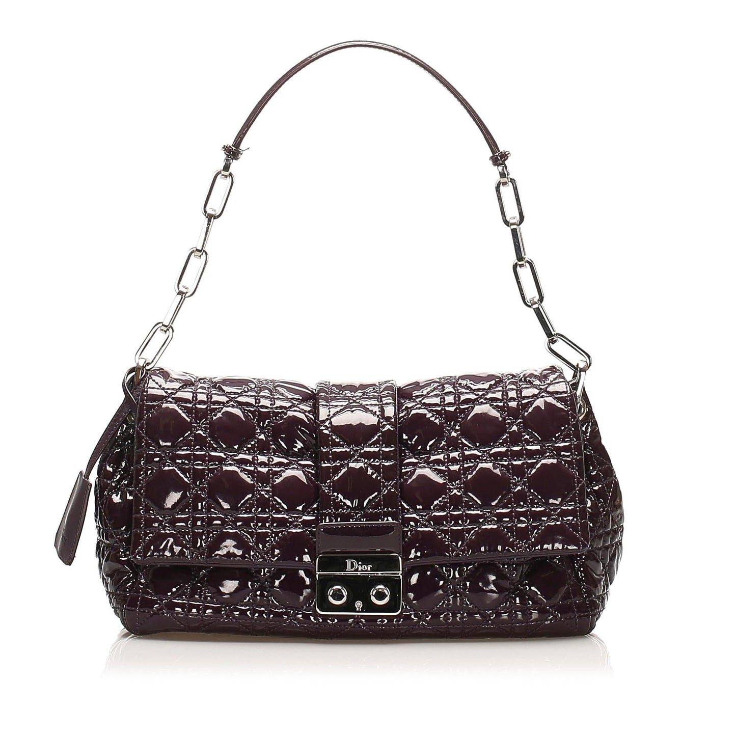 Dior Cannage Miss Bag Shg Leather Patent Flap Shoulder Bag