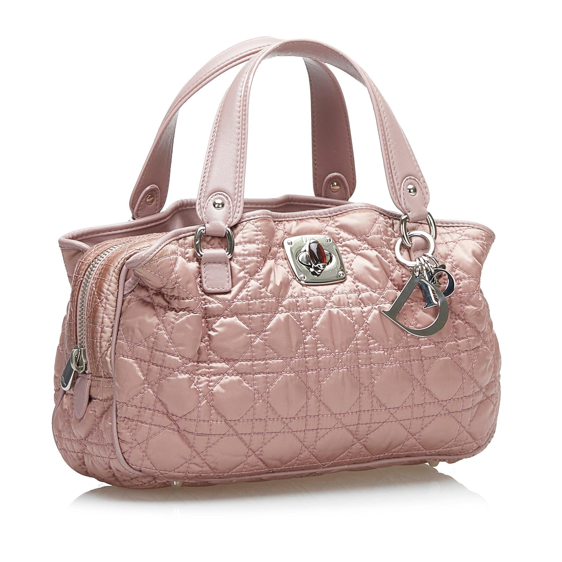 Dior Cannage Handbag Shg Nylon Satchel Bag Handbag Shg 36130