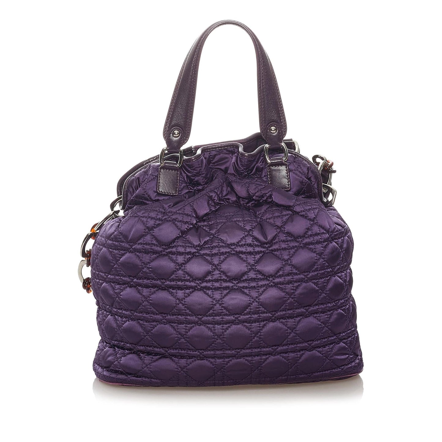 Dior Cannage Satchel Shg Nylon Satchel Bag