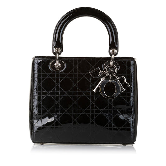 Dior Cannage Stitch Lady Handbag Shg A9Bh5T Leather Patent Satchel Bag