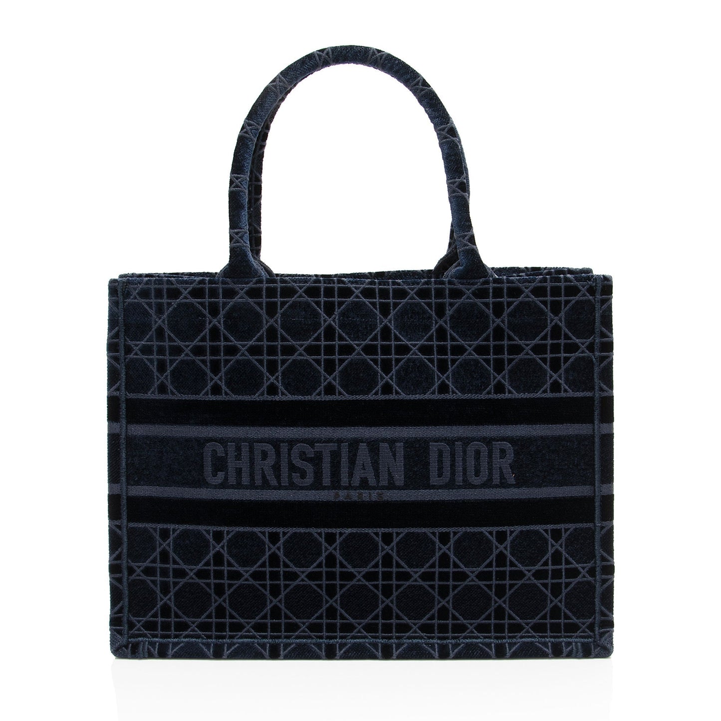 Dior Velvet Cannage Book Tote Medium Tote Bag