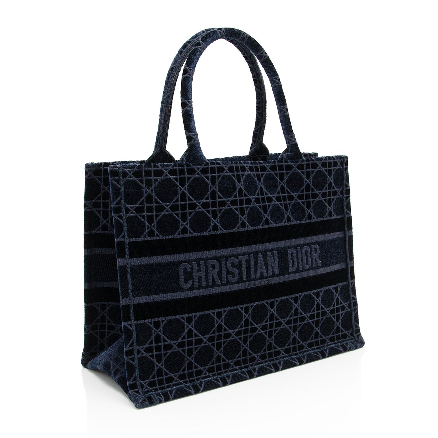 Dior Velvet Cannage Book Tote Medium Tote Bag