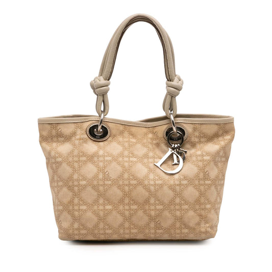 Dior Cannage Print Cherie Tote Canvas Tote Bag