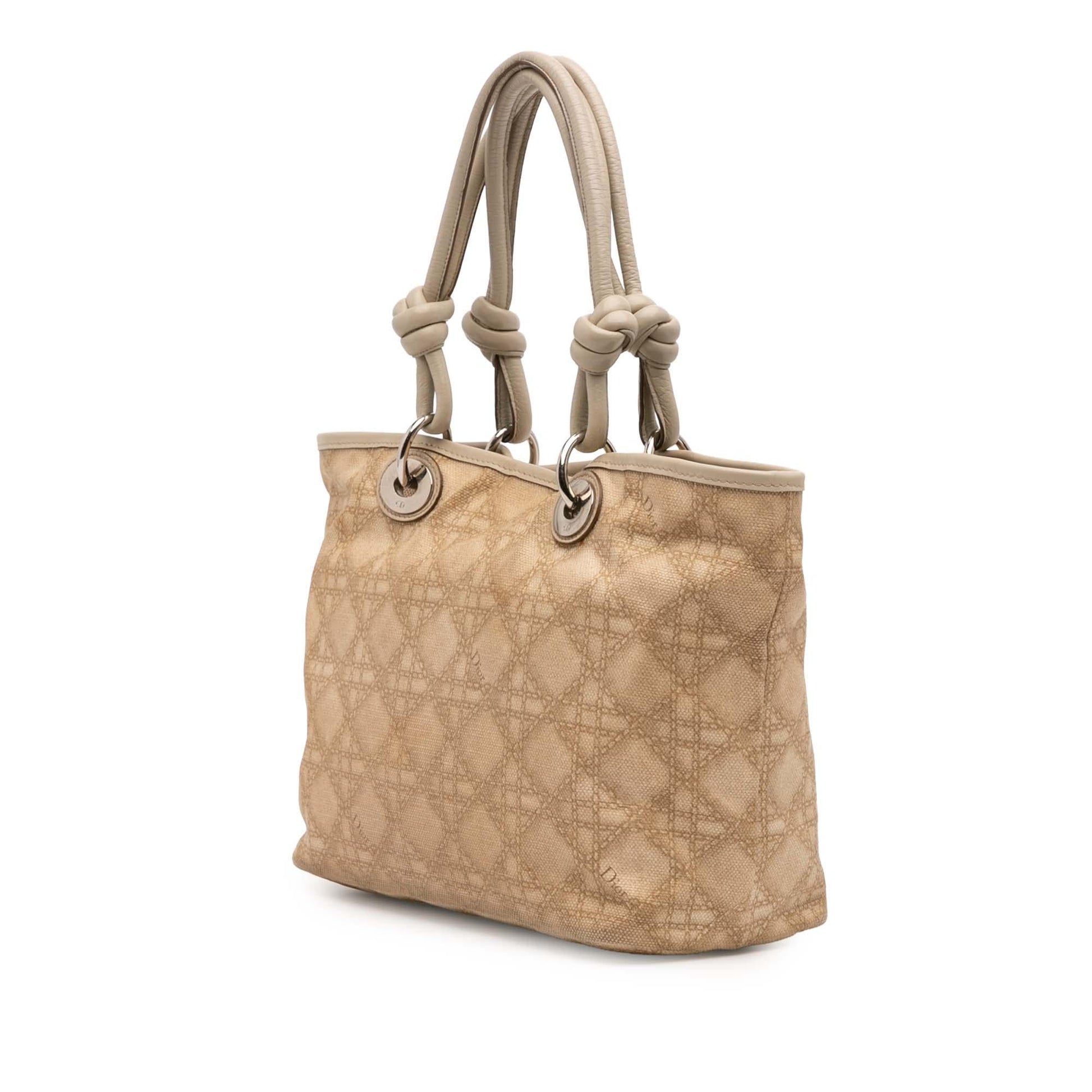 Dior Cannage Print Cherie Tote Canvas Tote Bag